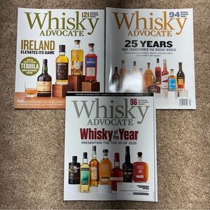 WHISKY ADVOCATE MAGAZINE LOT OF 3 Summer, Fall, Winter 2025 Issues Collectors